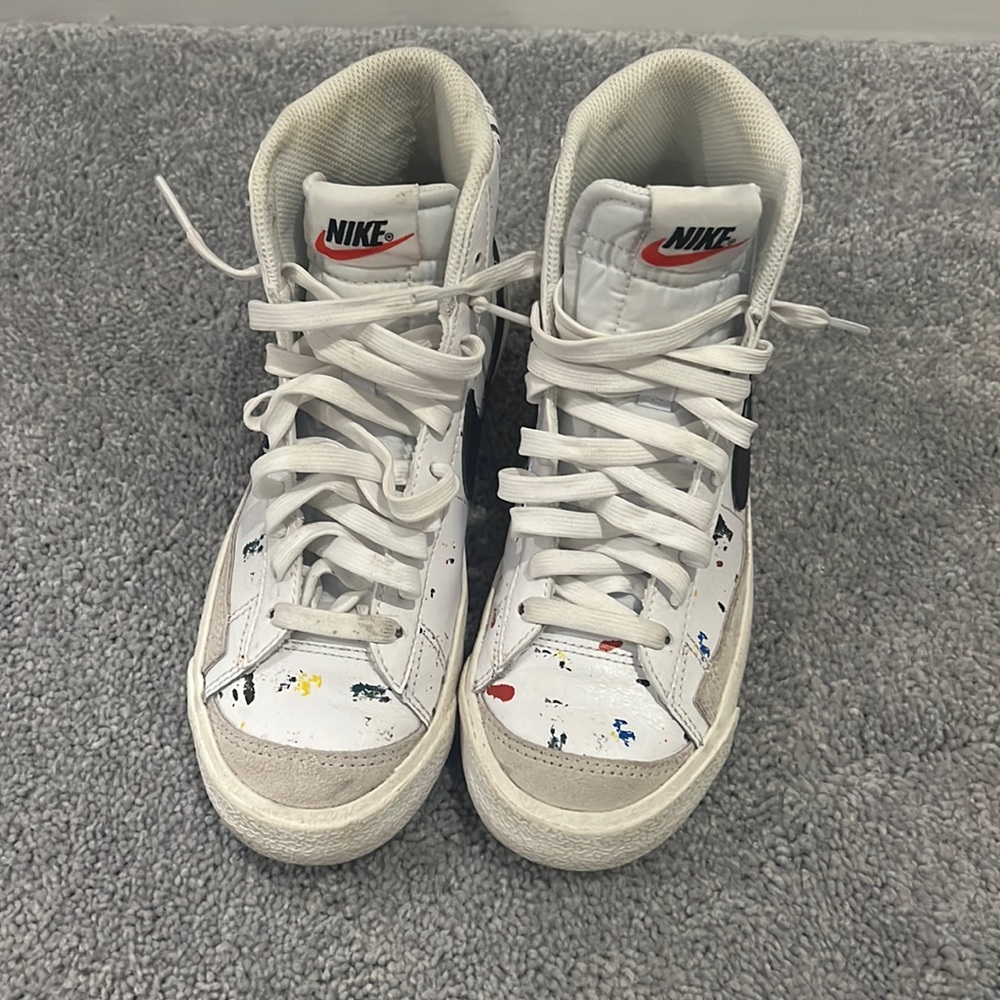 Nike splatter paint Blazers
